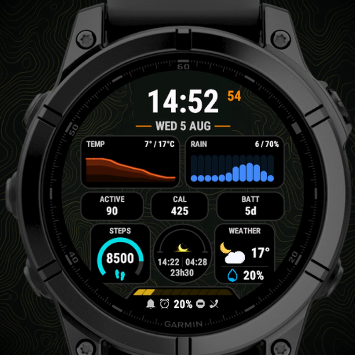Trekker Modular Garmin watch face